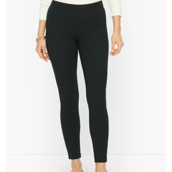Talbots Pants - Talbots Soho Black Solid Shadow Heather Leggings P5220